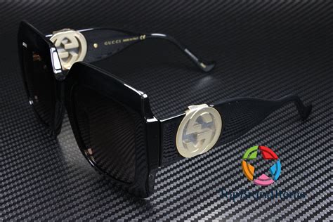 Gucci GG1022S 54 Brown & Black Sunglasses.